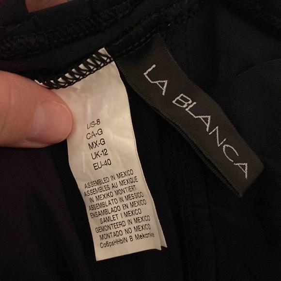 La Blanca island goddess black strappy one piece size 8 - Picture 7 of 7